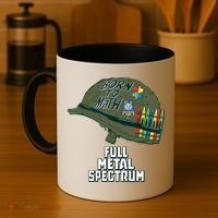 Born To Math Full Metal Spectrum Autism Awareness Coffee Mug thumb 4