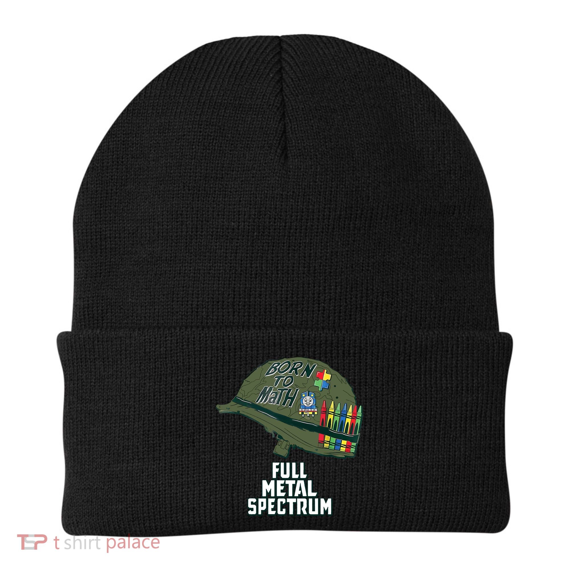 Born To Math Full Metal Spectrum Autism Awareness Beanie