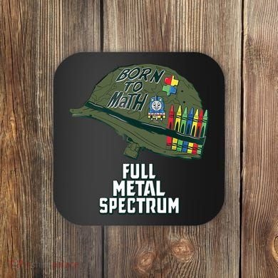 Born To Math Full Metal Spectrum Autism Awareness Coaster