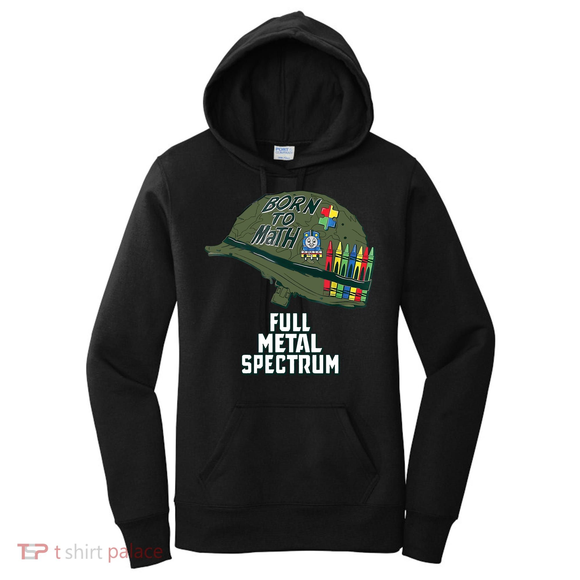 Born To Math Full Metal Spectrum Autism Awareness Women's Hoodie