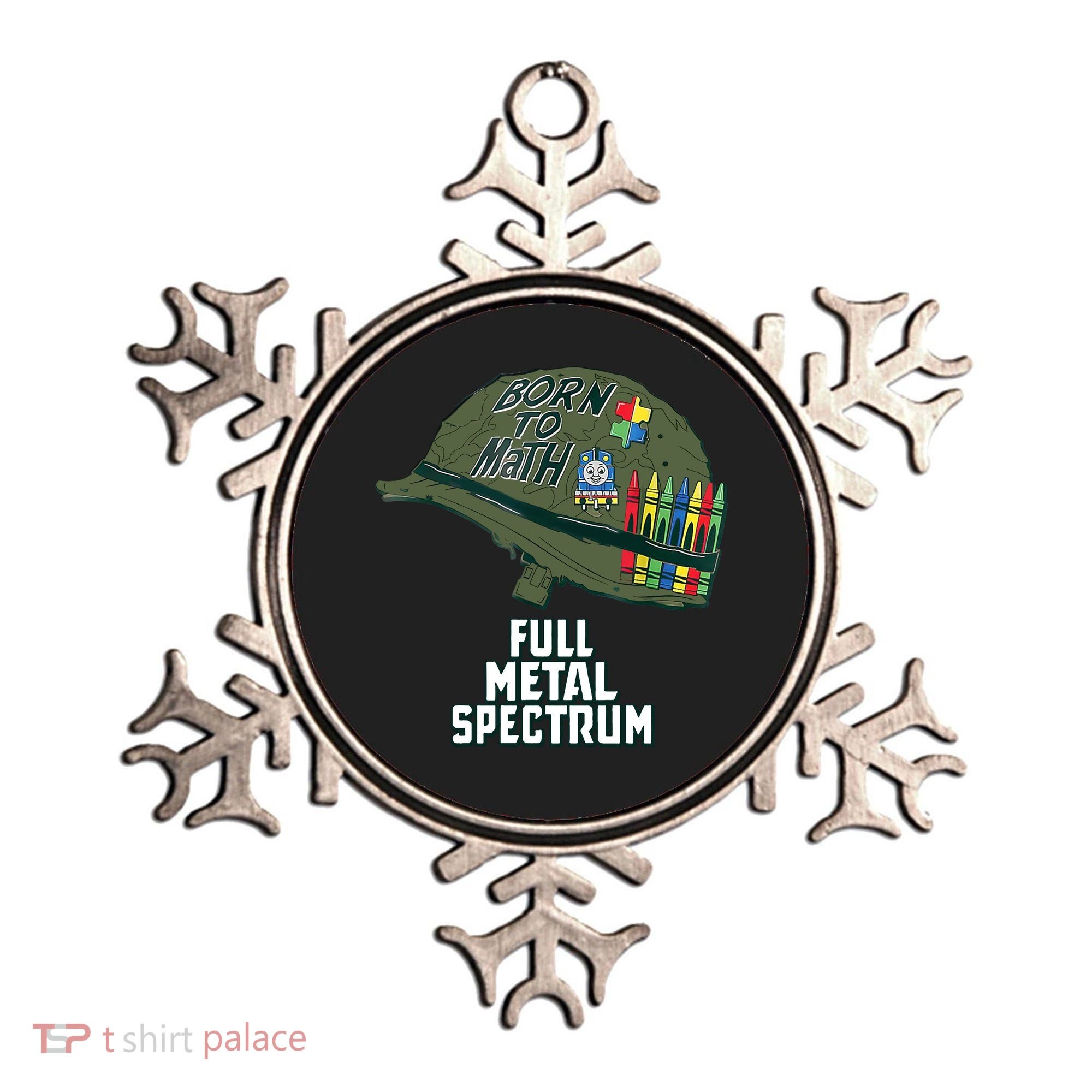 Born To Math Full Metal Spectrum Autism Awareness Ornament