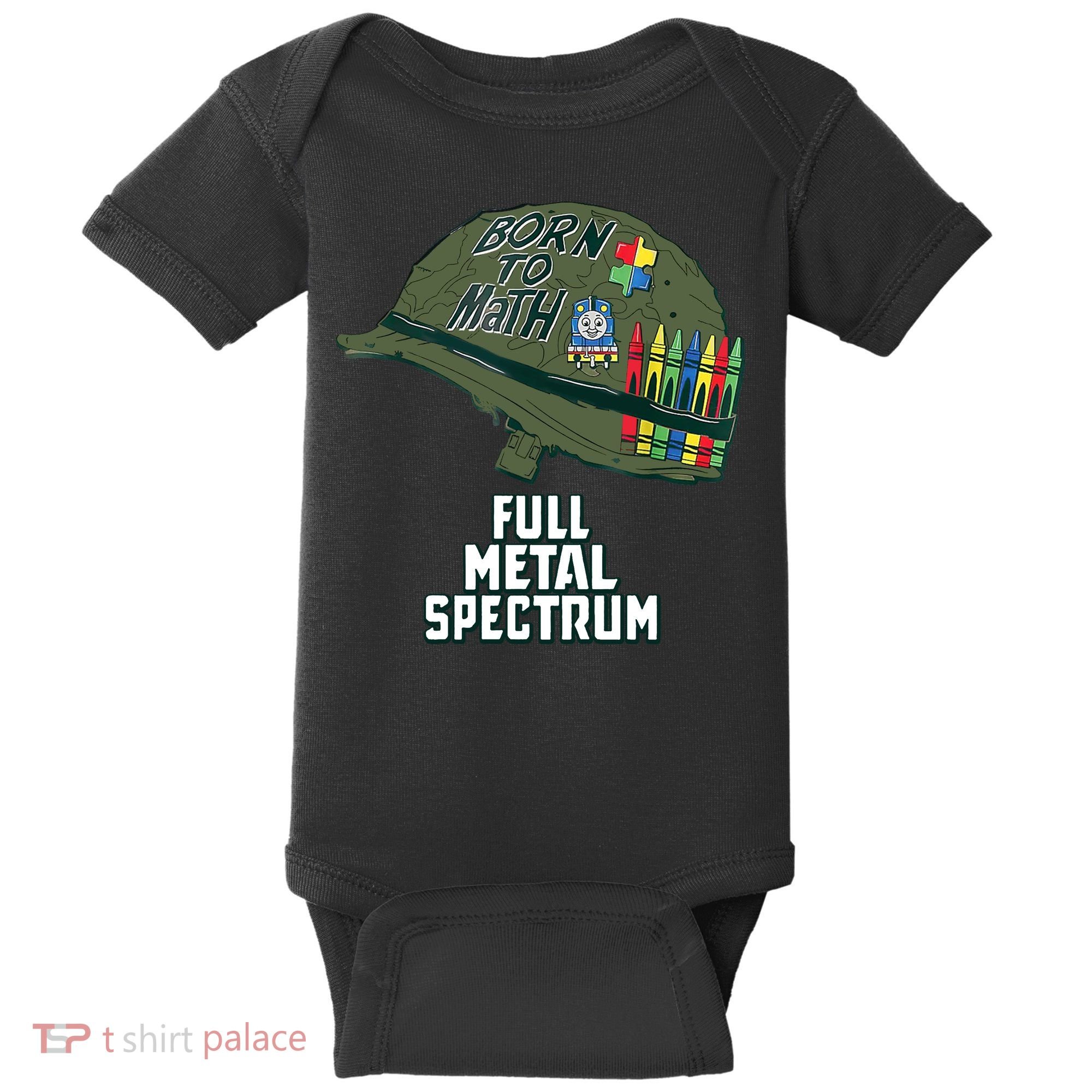 Born To Math Full Metal Spectrum Autism Awareness Baby Bodysuit