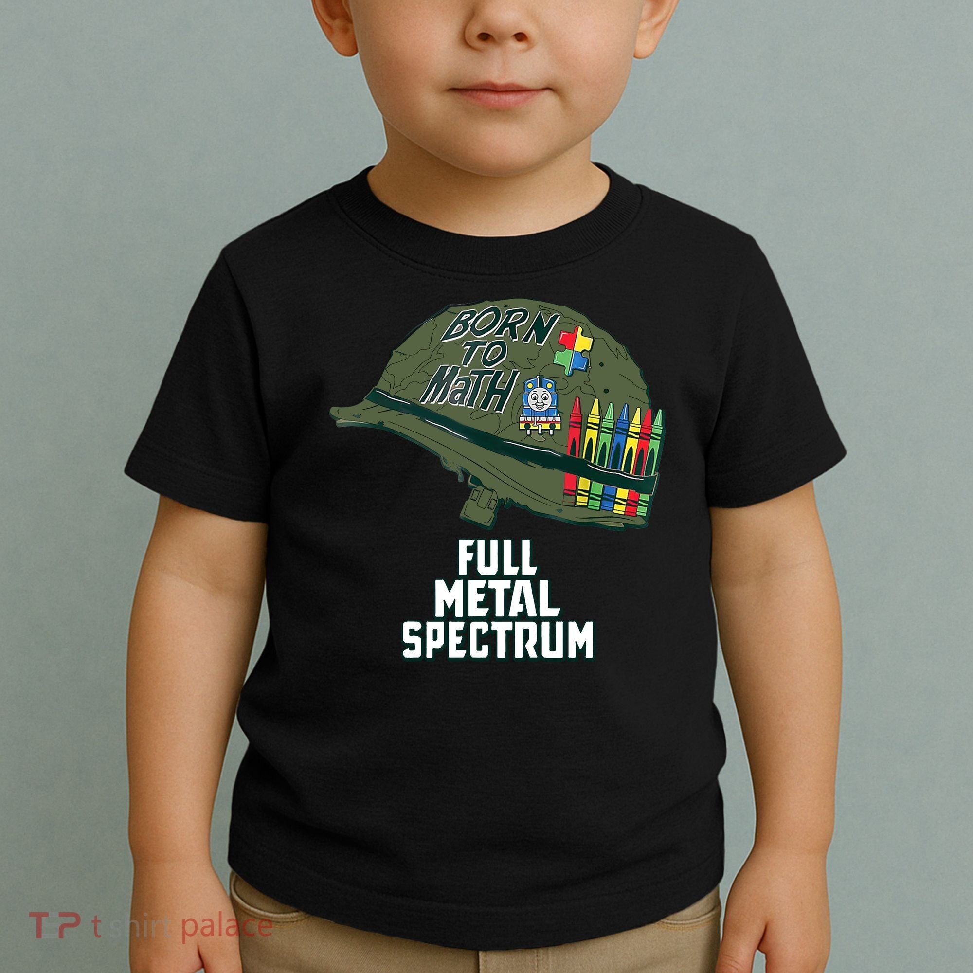 Born To Math Full Metal Spectrum Autism Awareness Toddler T-Shirt