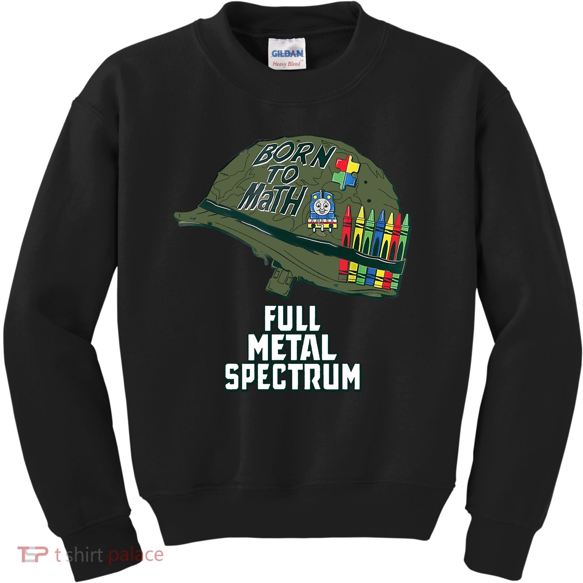 Born To Math Full Metal Spectrum Autism Awareness Kids Sweatshirt