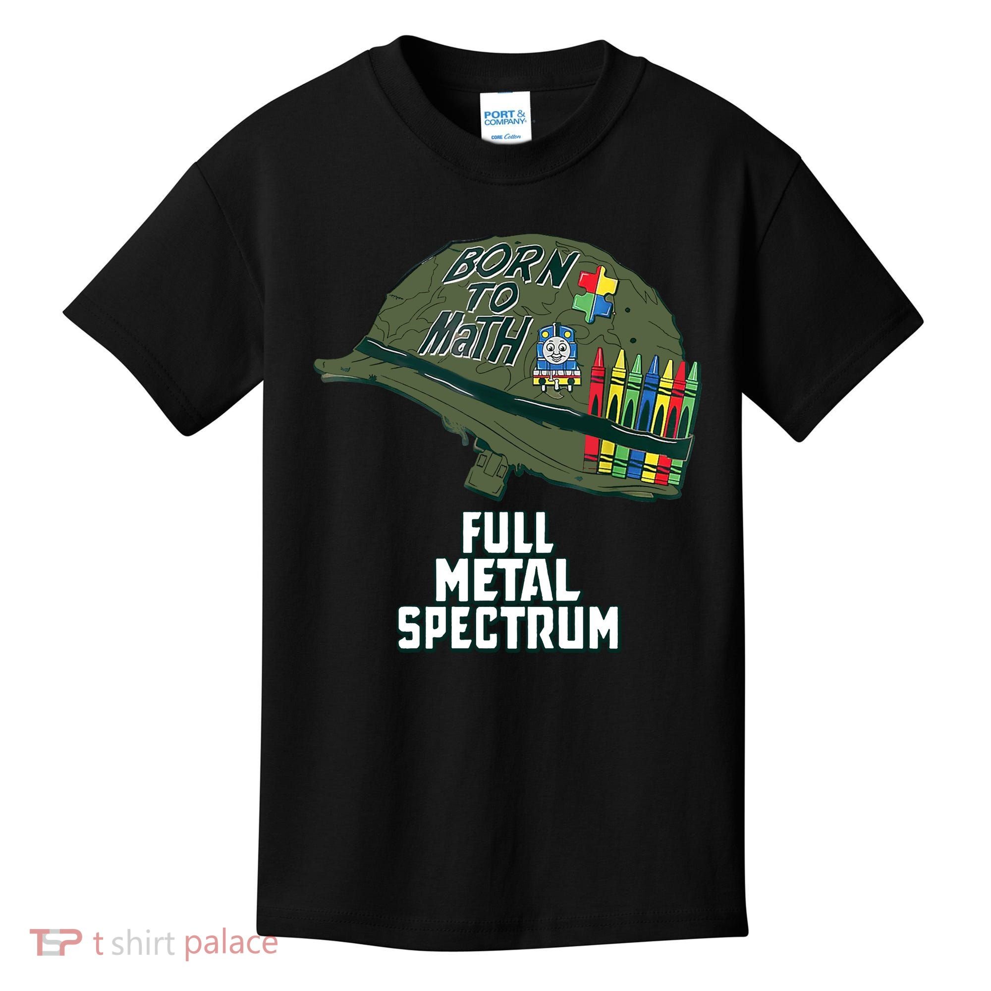 Born To Math Full Metal Spectrum Autism Awareness Kids T-Shirt