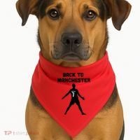 Back To Manchester Ronaldo 7 USA-Made Doggie Bandana thumb 1