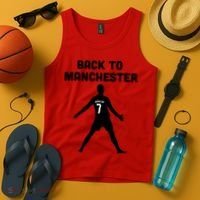 Back To Manchester Ronaldo 7 Tank Top thumb 4