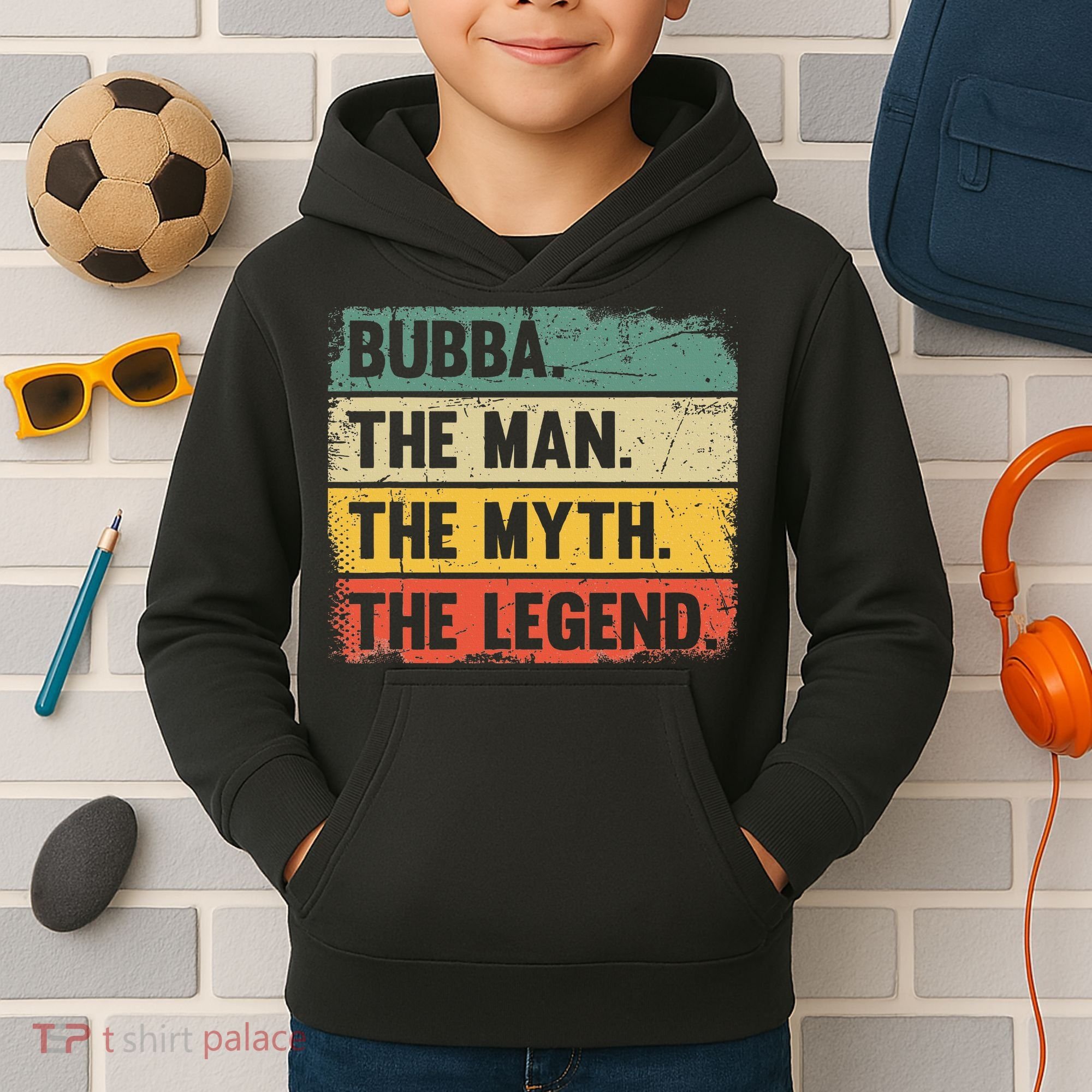 Bubba The Man The Myth The Legend Retro Gift For Bubba Kids Hoodie