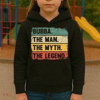 Bubba The Man The Myth The Legend Retro Gift For Bubba Kids Hoodie thumb 3