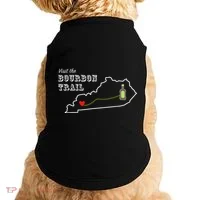 Bourbon Trail Map Kentucky Whiskey Drinking Doggie Tank thumb 0