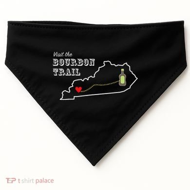 Bourbon Trail Map Kentucky Whiskey Drinking USA-Made Doggie Bandana