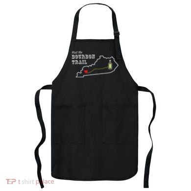 Bourbon Trail Map Kentucky Whiskey Drinking Apron
