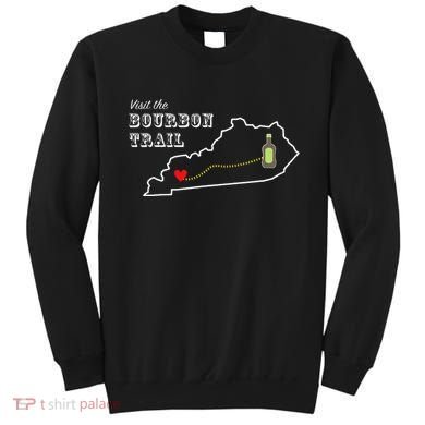 Bourbon Trail Map Kentucky Whiskey Drinking Sweatshirt