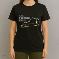 Bourbon Trail Map Kentucky Whiskey Drinking T-Shirt thumb 4