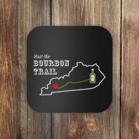 Bourbon Trail Map Kentucky Whiskey Drinking Coaster thumb 0