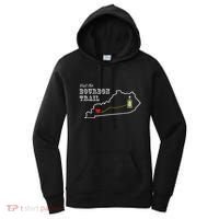 Bourbon Trail Map Kentucky Whiskey Drinking Women's Hoodie thumb 0