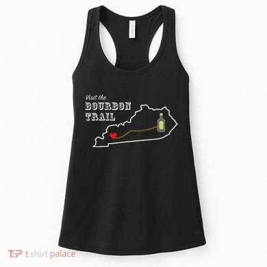 Bourbon Trail Map Kentucky Whiskey Drinking Women's Tank Top