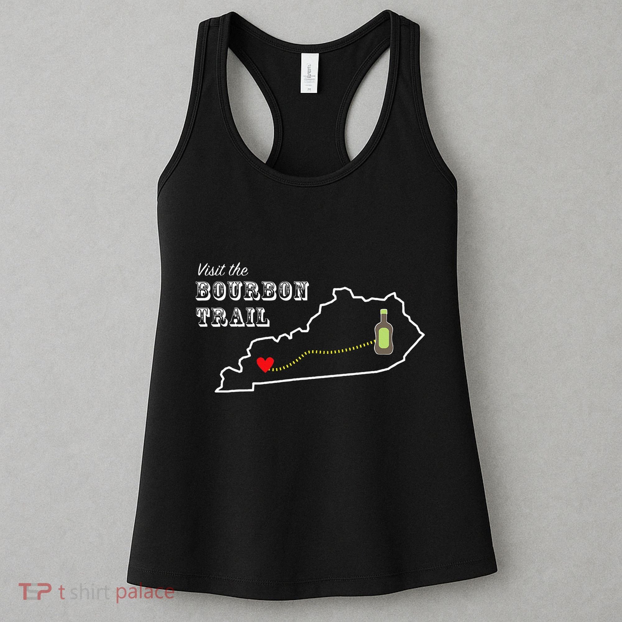 Bourbon Trail Map Kentucky Whiskey Drinking Women's Tank Top
