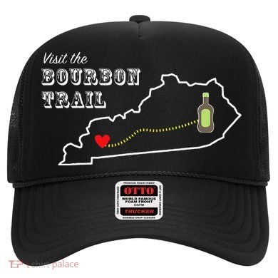 Bourbon Trail Map Kentucky Whiskey Drinking Hat
