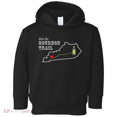 Bourbon Trail Map Kentucky Whiskey Drinking Toddler Hoodie