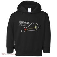Bourbon Trail Map Kentucky Whiskey Drinking Toddler Hoodie thumb 0