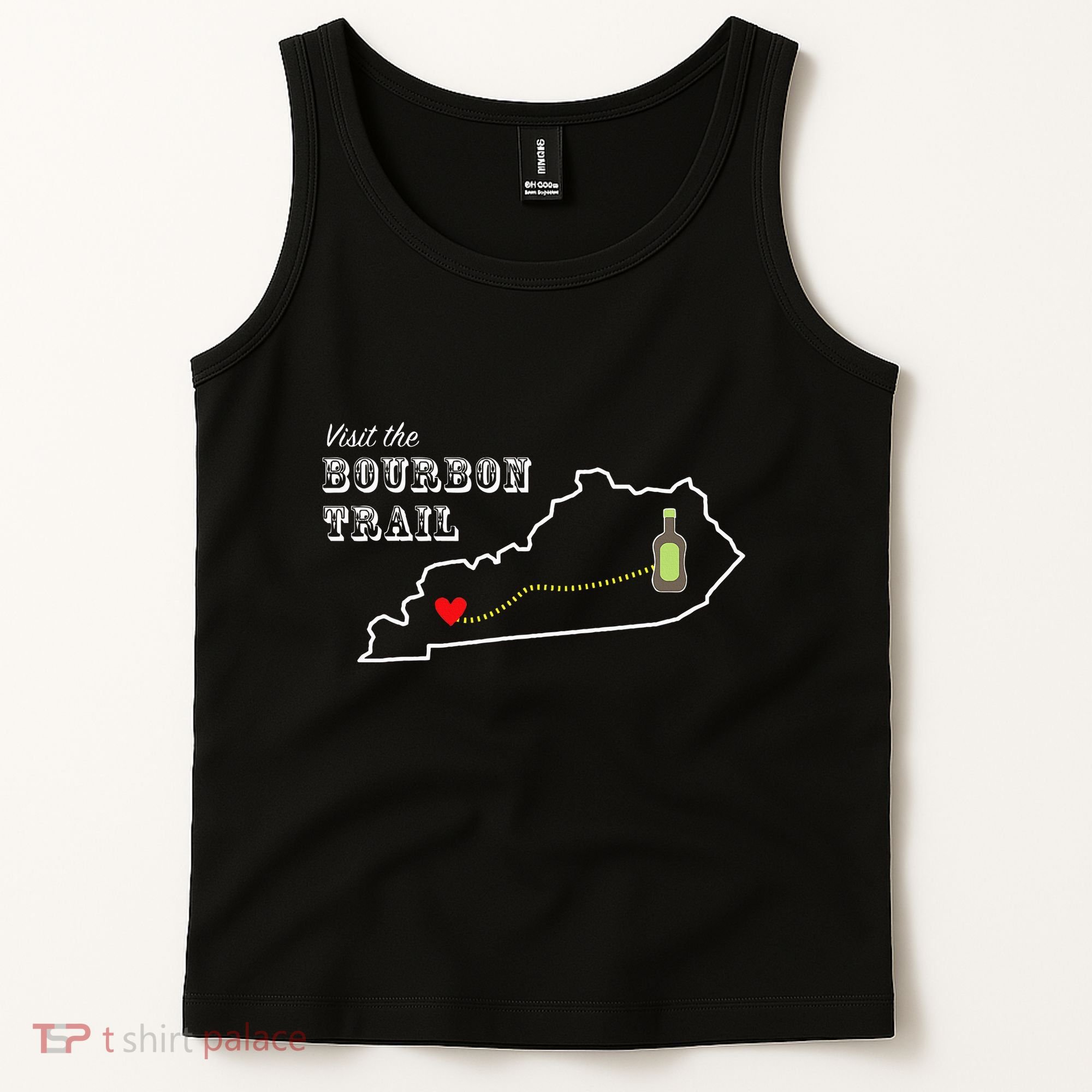 Bourbon Trail Map Kentucky Whiskey Drinking Tank Top
