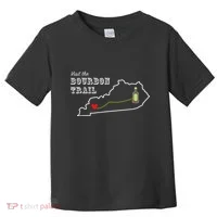 Bourbon Trail Map Kentucky Whiskey Drinking Toddler T-Shirt thumb 0