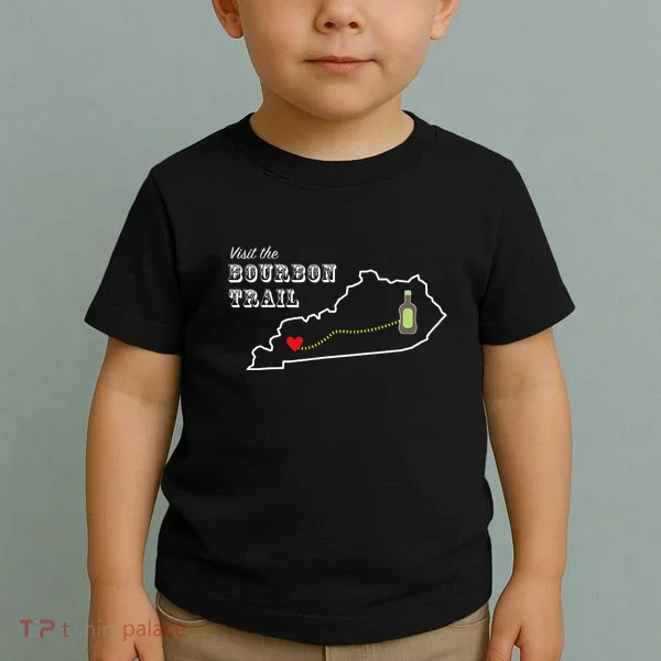 Bourbon Trail Map Kentucky Whiskey Drinking Toddler T-Shirt