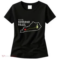 Bourbon Trail Map Kentucky Whiskey Drinking Women's T-Shirt thumb 0