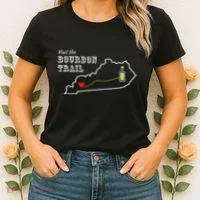 Bourbon Trail Map Kentucky Whiskey Drinking Women's T-Shirt thumb 2