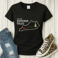 Bourbon Trail Map Kentucky Whiskey Drinking Women's T-Shirt thumb 3