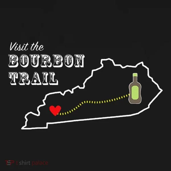 Bourbon Trail Map Kentucky Whiskey Drinking Women's T-Shirt