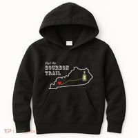 Bourbon Trail Map Kentucky Whiskey Drinking Kids Hoodie thumb 0