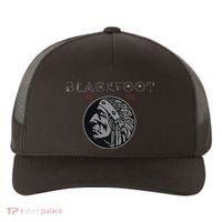 Blackfoot Tribe Native American Indian Born Proud Retro Yupoong Adult 5-Panel Trucker Hat thumb 0