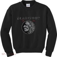 Blackfoot Tribe Native American Indian Born Proud Retro Kids Sweatshirt thumb 0