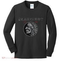 Blackfoot Tribe Native American Indian Born Proud Retro Kids Long Sleeve Shirt thumb 0