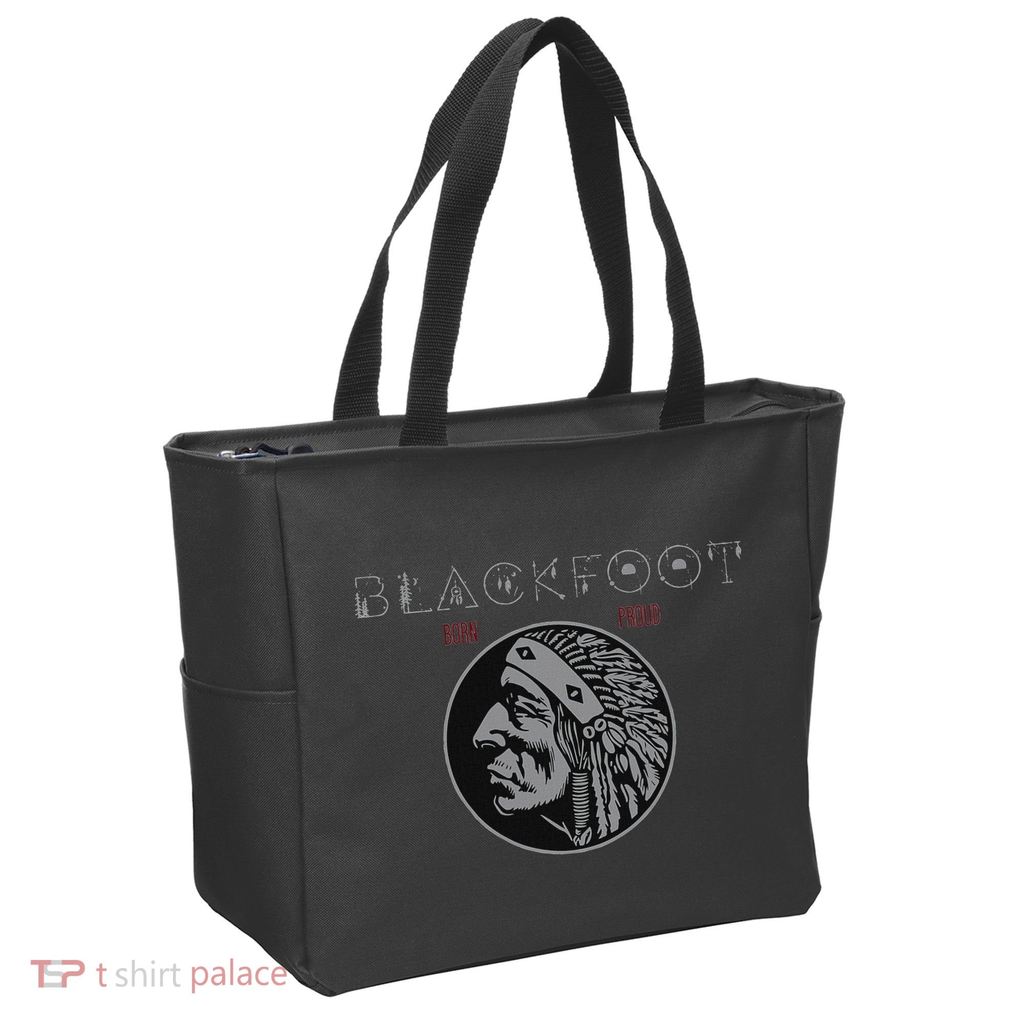 Blackfoot Tribe Native American Indian Born Proud Retro Tote Bag