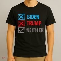 Biden Trump Neither Vote None Of The Above T-Shirt thumb 3