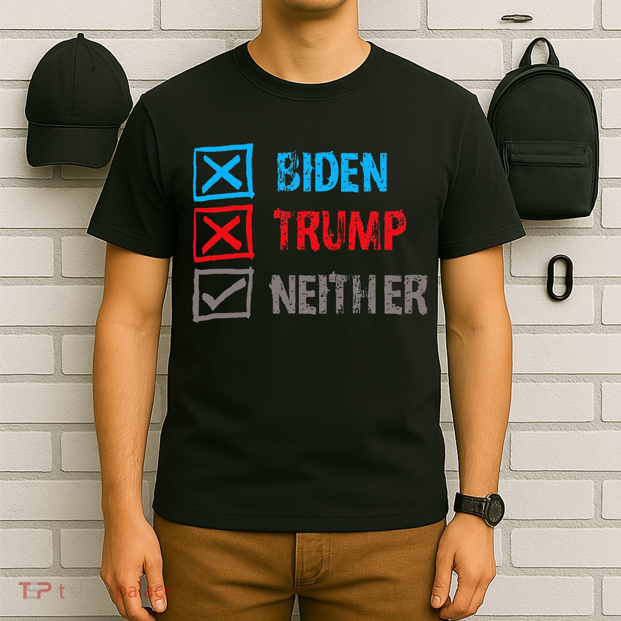 Biden Trump Neither Vote None Of The Above T-Shirt