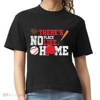 Baseball ThereS No Place Like Home Ball Bat Glove Comfort Colors Boxy T-Shirt thumb 0