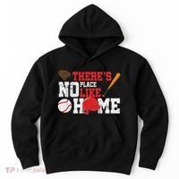 Baseball ThereS No Place Like Home Ball Bat Glove Hoodie thumb 0