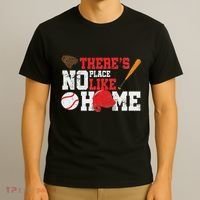 Baseball ThereS No Place Like Home Ball Bat Glove T-Shirt thumb 3