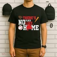 Baseball ThereS No Place Like Home Ball Bat Glove T-Shirt thumb 6