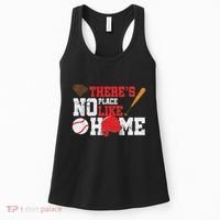 Baseball ThereS No Place Like Home Ball Bat Glove Women's Tank Top thumb 0