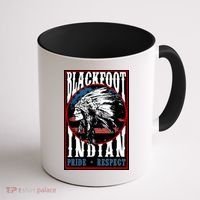 Blackfoot Tribe Native Pride Respect American Indian Us Flag Meaningful Gift Coffee Mug thumb 1