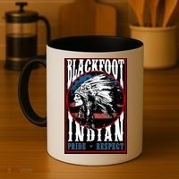 Blackfoot Tribe Native Pride Respect American Indian Us Flag Meaningful Gift Coffee Mug thumb 4