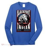 Blackfoot Tribe Native Pride Respect American Indian Us Flag Meaningful Gift Long Sleeve Shirt thumb 0
