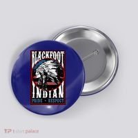 Blackfoot Tribe Native Pride Respect American Indian Us Flag Meaningful Gift Button thumb 0