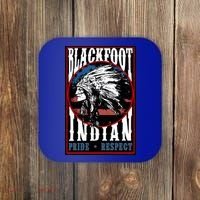 Blackfoot Tribe Native Pride Respect American Indian Us Flag Meaningful Gift Coaster thumb 0