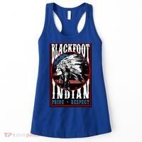 Blackfoot Tribe Native Pride Respect American Indian Us Flag Meaningful Gift Women's Tank Top thumb 0